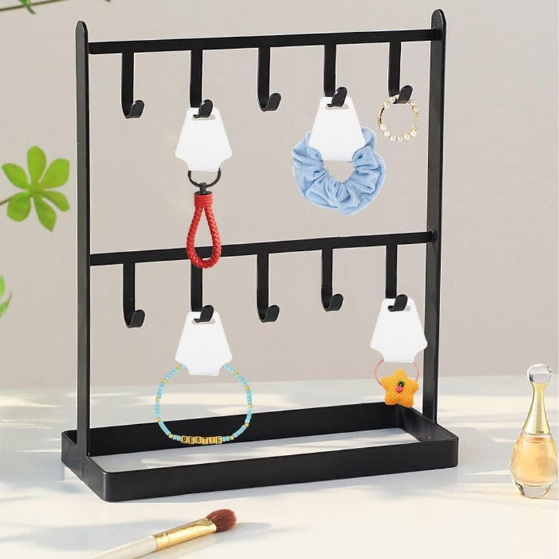 KOVCOAP 200PCS Bracelet Display Cards Necklace Holders Keychain Rings Packaging Selling Card for Small Business, Hang Tags Card for Earring Hair Band and Scrunchies(White) - Image 5